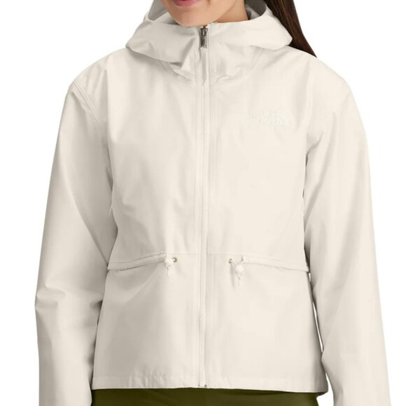 Women's The North Face Daybreak Rain Hooded Zip Jacket Plus XXL NWT White Dune - Picture 1 of 4